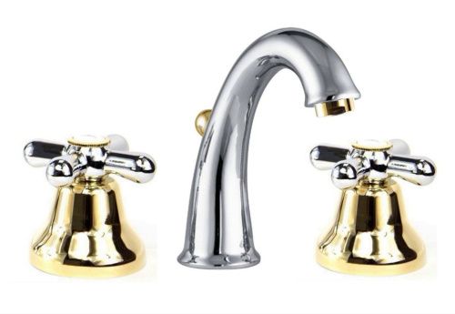 Смеситель Webert Armony AM750101017 на раковину хром/золото - фото 2