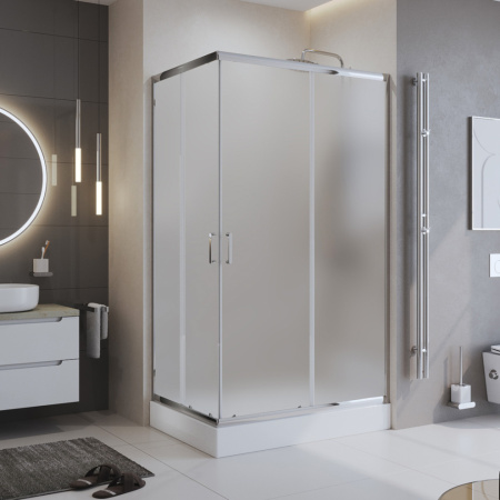 Душевой уголок BelBagno UNO-195 UNO-195-AH-2-100/90-P-Cr стекло рифленое 5 мм
