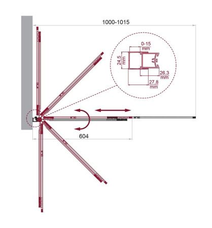 Душевая шторка на ванну BelBagno LUCE LUCE-VF-11-100/145-C-Cr 100х145 стекло прозрачное профиль хром ориентация универсальная