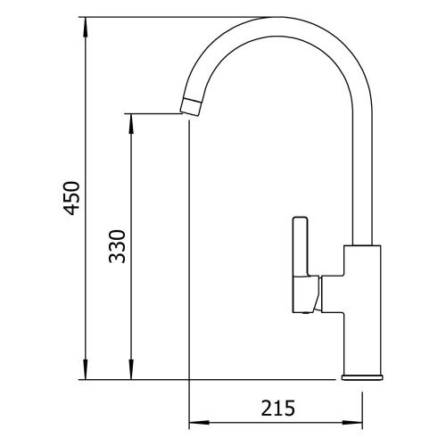 Смеситель для кухни Clever Alpina Round 61190 на мойку черный