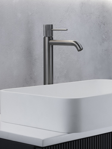 Смеситель для раковины AltroBagno Bilancia AltroBagnoBilancia010226GM на столешницу оружейная сталь - фото 3