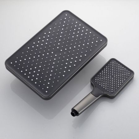 Душевая стойка Shevanik S4226T настенная цвет оружейная сталь