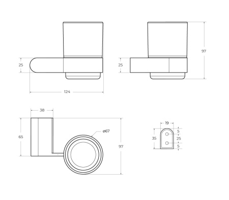 Стакан CEZARES STYLUS STYLUS-TUMS-NOP