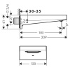 Излив для ванны Hansgrohe Metropol 32543140 настенный бронза