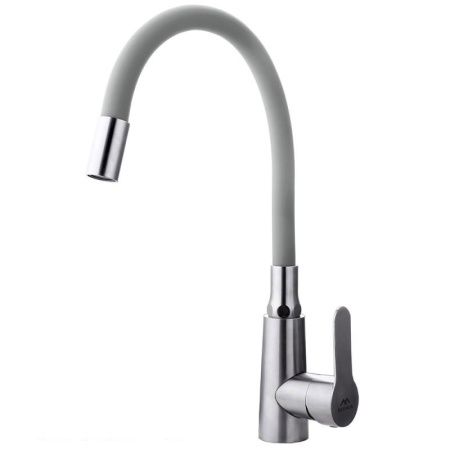 Смеситель для кухни Fashun A54301-12 на мойку серый/сатин