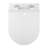 Унитаз подвесной Bond Oval F03-10 белый с сиденьем микролифт безободковый душевой смыв
