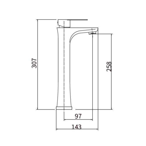 Смеситель для раковины Fashun A51215 на столешницу сатин - фото 3