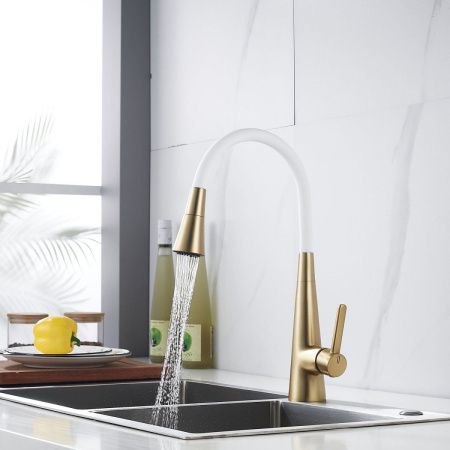Смеситель для кухни Rose R213G на мойку золото