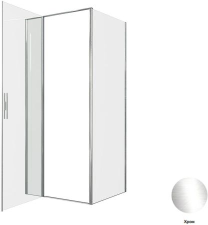 Душевой уголок Allen Brau Priority 3.31025.00 + 3.31040.00 90х80 стекло прозрачное профиль хром без поддона