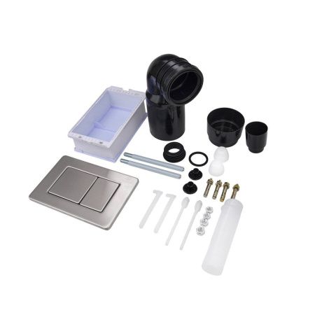 Инсталляция с закладными для подвесного унитаза для инвалидов с кнопкой смыва из нержавеющей стали Dstrana SANTEYA STEEL 9198