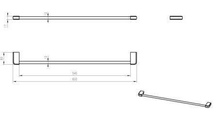 Полотенцедержатель Wonzon & Woghand WW-V3101-CR