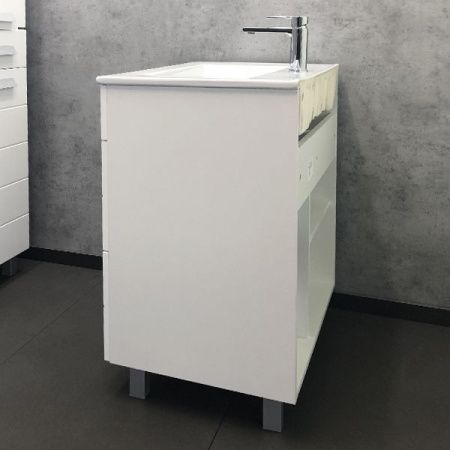 Тумба с раковиной Comforty Модена М 00-00001643CF 80х50 напольная цвет белый