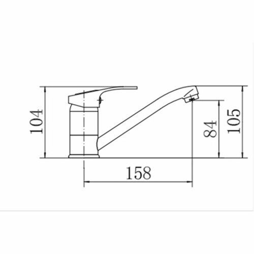 Смеситель для кухни Fashun A4537-2 на мойку хром - фото 3