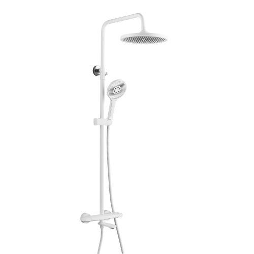 Душевая стойка Rose R3936C настенная цвет белый - фото 2