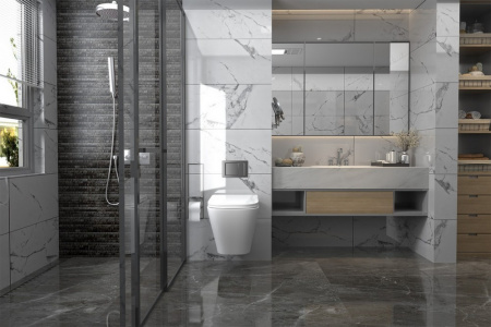 Комплект сантехническая инсталляция с клавишей смыва Abber Rechteck AC1201-AC0105-AC0121MCH