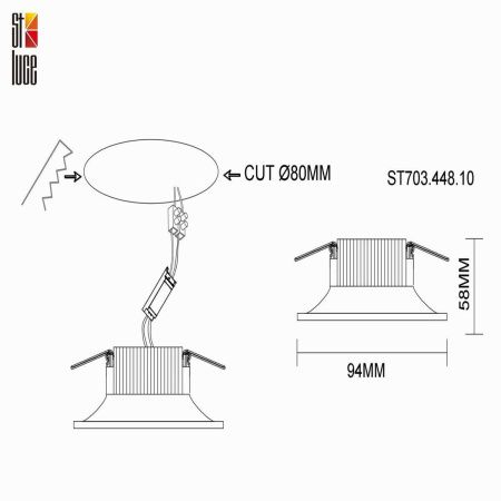 Светильник встраиваемый ST Luce ST703 ST703.448.10
