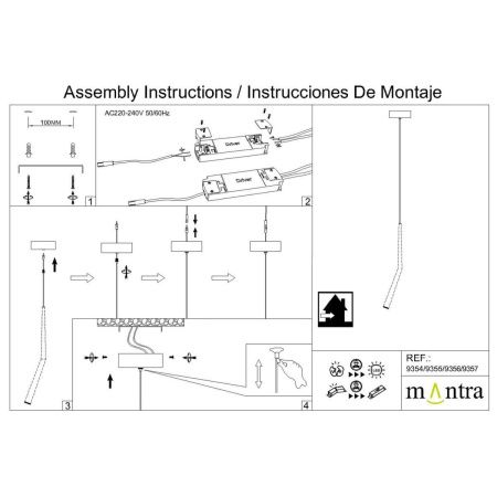 Светильник подвесной Mantra Arrecife (Аррецифе) 9354+9211 (1L)