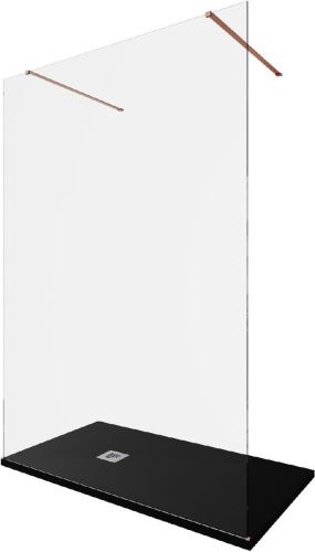 Душевая перегородка Allen Brau Infinity 3.21053.60 140х200 стекло прозрачное профиль медь