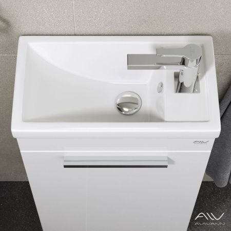 Тумба с раковиной Alavann Azzoro ALV0967000 50х30 напольная цвет белый