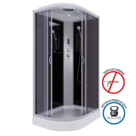 Душевая кабина Niagara Classic 35121433RP 120х80 асимметричная с крышей ориентация правая