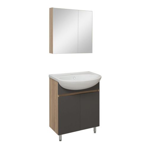 Зеркало-шкаф RUNO ЛАДА 00-00001161 60х65 подвесной цвет дуб - фото 4