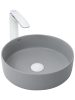 Раковина из сантехнического фаянса WeltWasser WW SK 10000004513 40 см накладная цвет серый без отверстий под смеситель