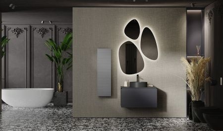 Тумба под раковину Jorno STONE Stn.01.80/P/A/JR 50х40 подвесная цвет черный