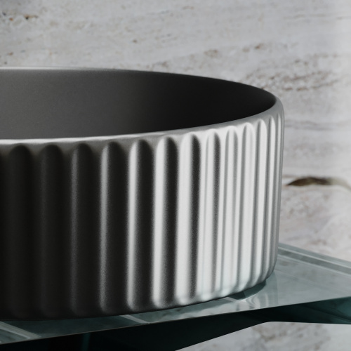 Раковина Ceramica Nova ELEMENT 36 см CN6057MDH накладная цвет темный антрацит матовый - фото 2