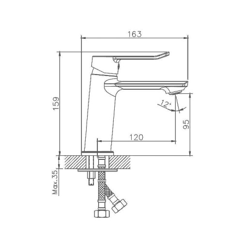 Cмеситель Haiba HB10556 на раковину хром - фото 3