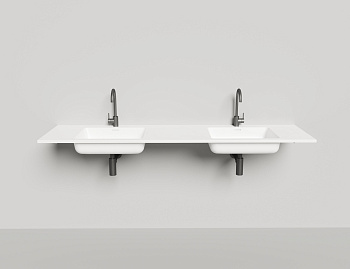 Раковина из искусственного камня Salini ONDA 1402202MF 180х50 встраиваемая цвет белый Раковина из искусственного камня Salini ONDA 1402202MF 180х50 встраиваемая цвет белый