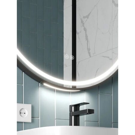 Зеркало с подсветкой и антизапотевателем Maretti Elena EA1480R03EL 80х80 подвесное