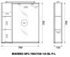 Зеркало-шкаф BelBagno Fly-Marino MARINO-SPC-700/750-1A-BL-P-L 70х80 подвесной цвет белый
