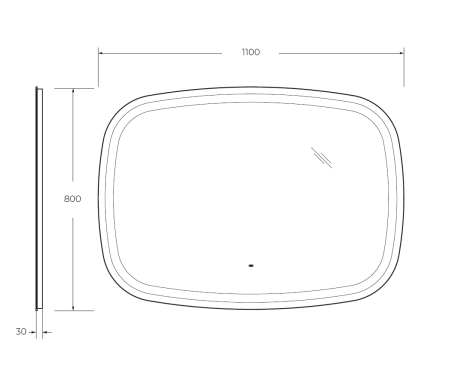 Зеркало в ванную Cezares MOLVENO CZR-SPC-MOLVENO-1100-800-MOV 110х80
