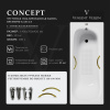 Ванна чугунная Vinsent Veron Concept VCO1407042H/VH0015GD-AS 140х70 пристенная прямоугольная с ножками с ручками