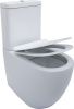 Чаша унитаза напольная Aquanet Cetus CETUS-C1 цвет белый без бачка с сиденьем микролифт безободковая каскадный смыв