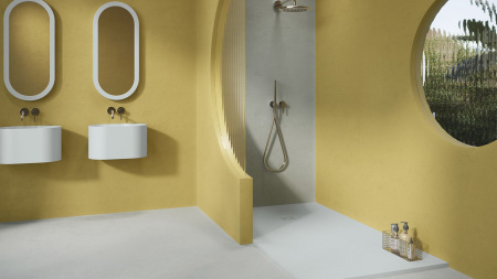 Душевой поддон Zenon Korvit 4000.000.000.000.18417 100х100 искусственный камень серый