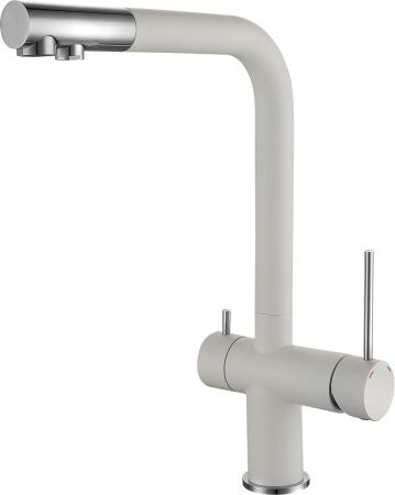 Смеситель для кухни Rivelato 1523513 brina cromo на мойку белый/хром