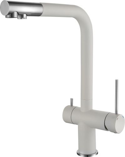 Смеситель для кухни Rivelato 1523513 brina cromo на мойку белый/хром - фото 2