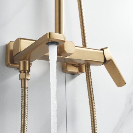 Душевая стойка Shevanik S9936G настенная цвет золото