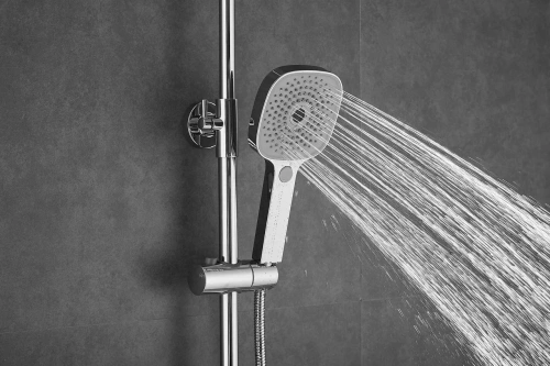 Душевая стойка Shevanik S9736 настенная цвет хром - фото 5