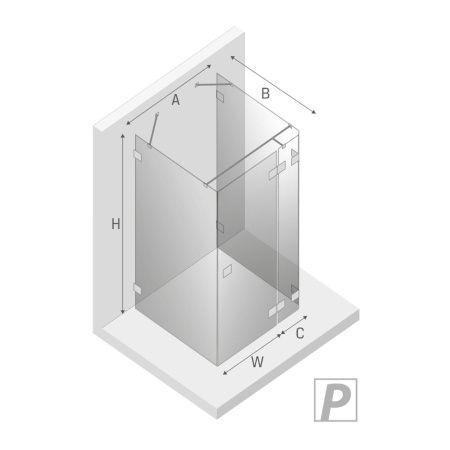 Душевой уголок New Trendy AVEXA White EXK-2897 110х100 стекло прозрачное профиль белый без поддона