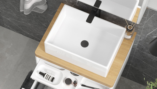 Столешница Velvex KLAUFS st.KLA.60 дуб французский 59х45х4 накладная цвет шатанэ - фото 4