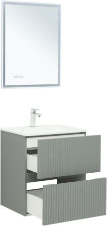 Тумба под раковину Aquanet Джейн 00313316 60х40 подвесная цвет серый
