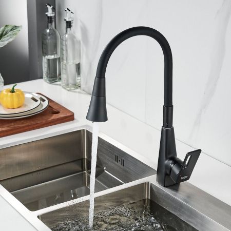 Смеситель для кухни Raffine F313H-3 на мойку черный