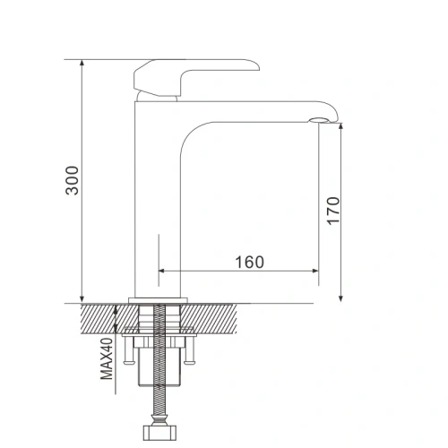 Смеситель Rose R2111F на раковину белый/хром - фото 3
