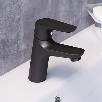 Смеситель Damixa Jupiter 770210301 на раковину черный без термостата