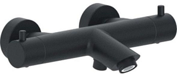 Смеситель для ванны с душем Paffoni Light LIQ022NO настенный черный с термостатом