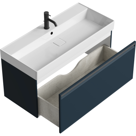 Тумба под раковину Aqwella Y PUR0110GRM 100х40 подвесная цвет серый