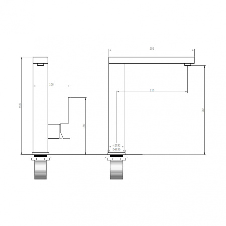 Смеситель для кухни Abber Daheim AF8214B на мойку черный