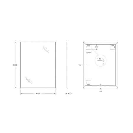 Зеркало BelBagno SPC-AL-600-800 60х80 подвесное